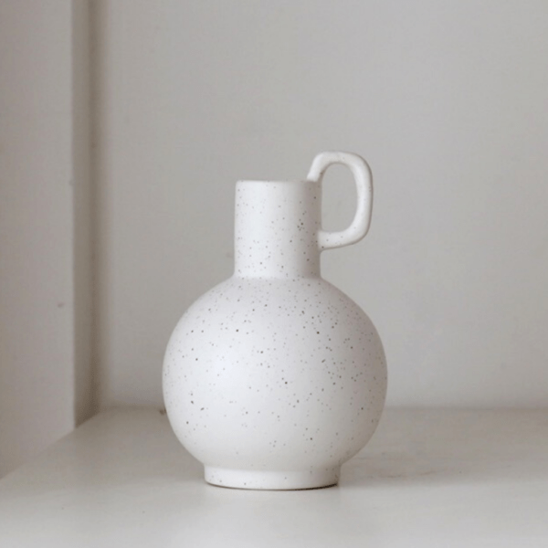 Terra Speckle White Vase