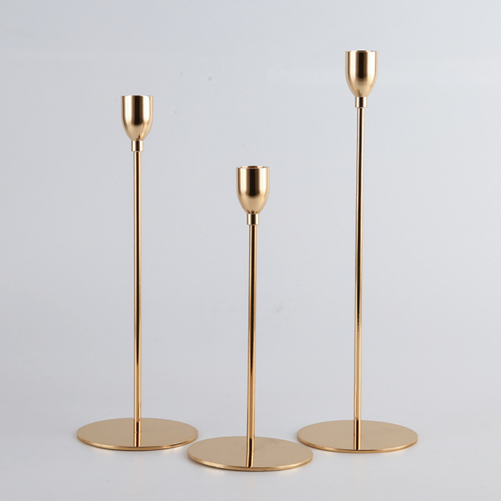 Gold Tapered Candleholders