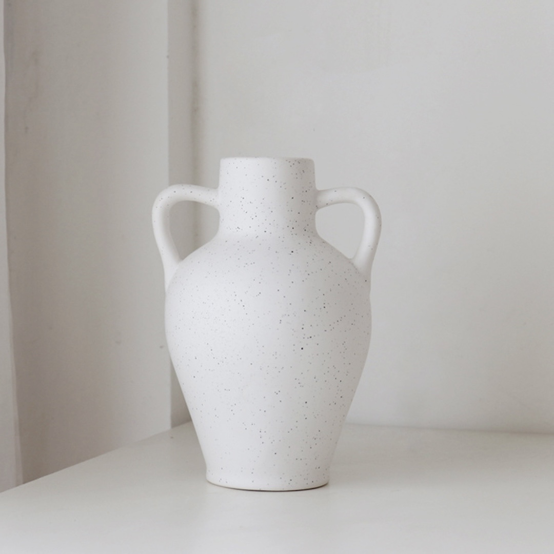 Terra Speckled White Vases