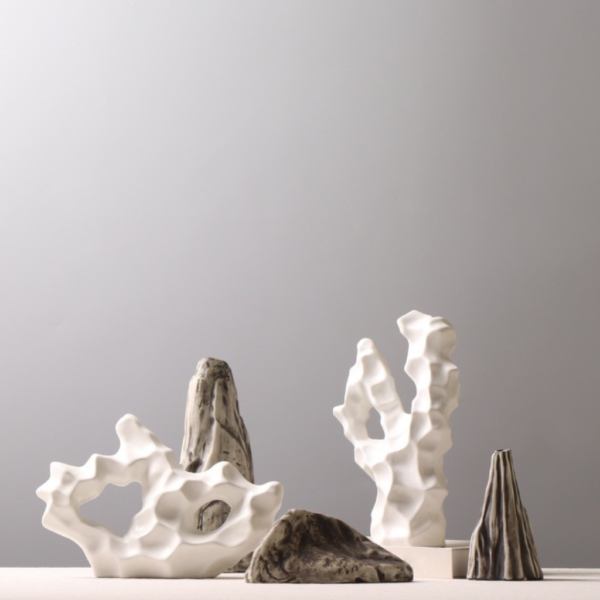 White Coral Stone Sculptures